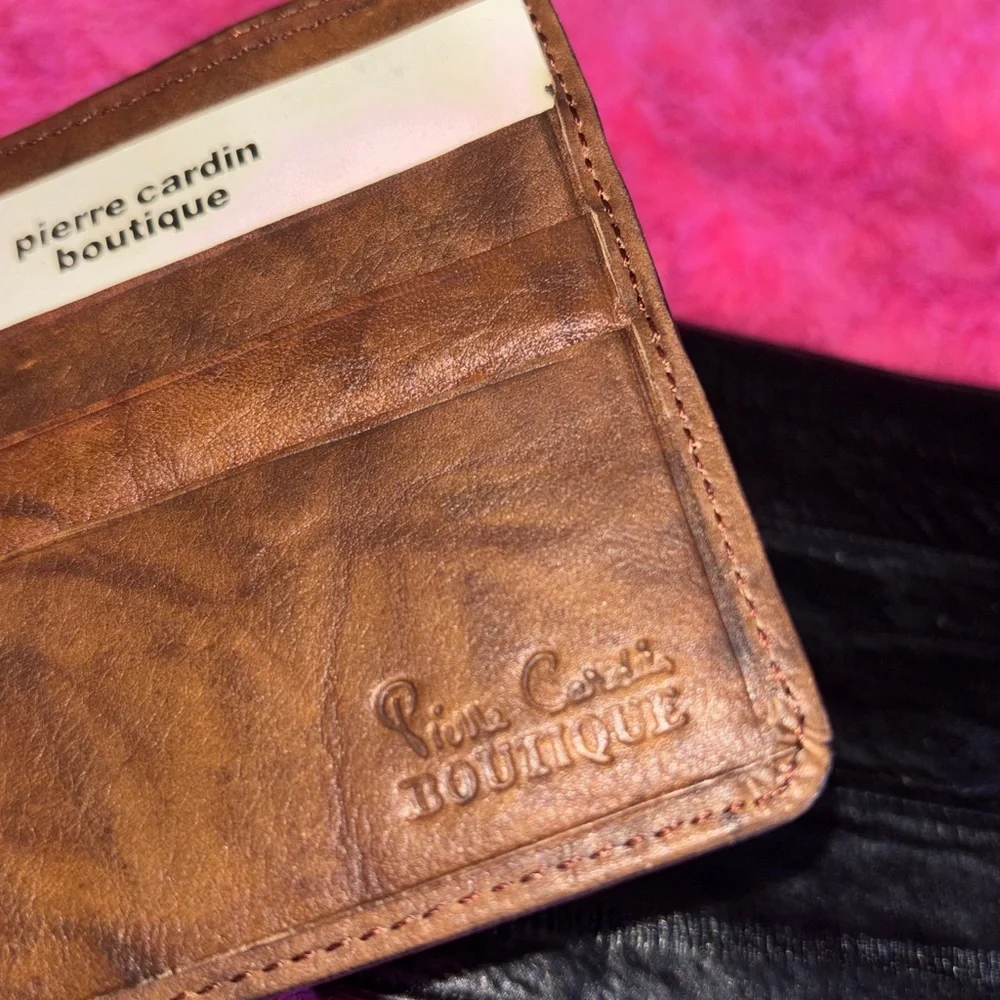NWT VINTAGE WALLET BUNDLE! Pierre Cardin men's bifold wallet crafted